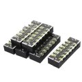 Excellway TB-2506 600V 25A 6 Position Terminal Block Barrier Strip Dual Row Screw Block Covered W/
