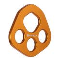 XINDA XD8609 Aluminum 30KN Climbing Rope Rigging Plate Split Rope Descender Plate 4-hole Force Plate
