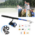 ZANLURE 13pcs/set Fishing Rod Reel Combo Telescopic 5.2:1 BB Fishing Rod Set Ultralight Fishing Tack