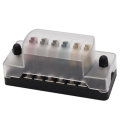 75A Circuit Fuse Block With Negative Bus 6 Way Fuse Box Ground Negative for Bus Car Boat Marine Auto
