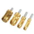 Drillpro 4pcs 6/10/13/16mm Round Shank Titanium Coated Tenon Plug Cutters Wood Plug Hole Cutter for