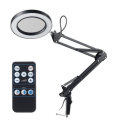 NEWACALOX Remote Flexible Desk Magnifier 5X USB LED Magnifying Glass 3 Colors Illuminated Magnifier