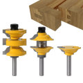 Drillpro 3pcs 8mm Shank Entrance Rod and Ogee Router Bit Inner Door Assorted Router Bit Woodworking