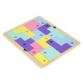 Russian Wooden Macarone Color Toy Tetris Puzzle Logical Thinking Development Educational for Kids