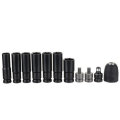 12 in 1 Electric Wrench Hex Socket Head Set Kit Electric Wrench Adapter 6 Sleeve