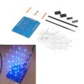 3pcs 4X4X4 Blue LED Light Cube Kit 3D LED DIY Kit For  DIY Kit