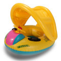 Adjustable Sunshade Baby Swim Inflatable Float Seat Boat Swimming Ring