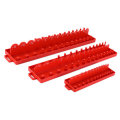 3pcs 1/4 3/8 1/2 Inch Socket Tray Set SAE Rail Rack Holder Storage Organizer Shelf Stand Socket Hold