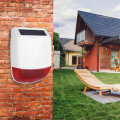 EARYKONG 433MHz Wireless Sound Alarm Outdoor Waterproof Solar Power Light Sound Siren For GSM Alarm