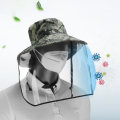 Removable Transparent Protective Mask Hat Anti-fog Splash Proof Fisherman Bucket Hat