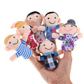 6 pcs/lot Stuffed Plush Toy Family Finger Puppets Set Boys Girls Educational Hand Toy Bedtime Story