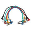 Right Angle 1/4" 6Pcs Guitar Effect Pedal Board Cable Patch Cord