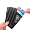 Bycobecy YM986 Carbon Fiber Aluminum Card Holder RFID Blocking Package Cover Type for Credit Card an