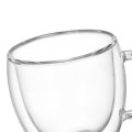 200ml Double Wall Layer Glass Coffee Tea Cup Mug & Handle Heat-resistant Tools