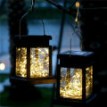LED Solar Powered Hanging Lantern Light Outdoor Garden Table Fairy String Lamp Waterproof Courtyard