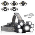 XANES 5-Modes 3xT6+4xLED Ultra Bright Mechanical Zoomable Headlamp Outdoor Camping Head Torch Huntin