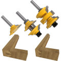 Drillpro 3pcs 8mm Shank Entrance Rod and Ogee Router Bit Inner Door Assorted Router Bit Woodworking