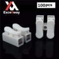 Excellway CH2 Quick Wire Connector Terminal Block Spring Connector White
