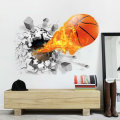 Fashion 3D Basketball Wall Sticker Green Poster Art Stickers Kids Rooms Home Decoration Accessories