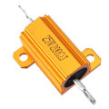 3pcs RX24 25W 200R 200RJ Metal Aluminum Case High Power Resistor Golden Metal Shell Case Heatsink Re