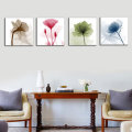 4Pcs Framed Abstract Flower Canvas Print Art Painting Home Wall Decorations 30cm
