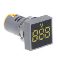 5pcs Blue 22MM AC 60-500V Voltmeter Square Panel LED Digital Voltage Meter Indicator Light