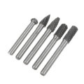Drillpro 5Pcs 60x8mm Tungsten Steel Rotary File Set Grinding Head Rasp Burrs Abrasive Tool