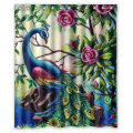 Bathroom 3D Printed Polyester Fabric Colorful Peacock Shower Curtain Waterproof Washable Bath Curtai