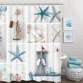 Summer Beach Starfish Bathroom Curtains Nordic style Print Mildew-proof Waterproof Shower Curtain fo