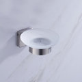 Wall Mounted Stainless Steel Bathroom Shower Soap Glass Holder Dish Rack