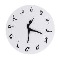 Yoga Postures Wall Clock GYM Fitness Flexible Girl Silent Modern Clock Watch Home Decor Meditation D