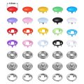 100Sets Handmade Sewing Sliver Metal Prong Snap Buttons Press Studs Fasteners Baby Romper Buckle But