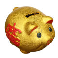 5`` Gold Ceramic Piggy Bank Mini Cute Pig Children Coin Collection Gift Decorations