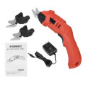 220V Electric Cordless Scissors Tailors Cutter Cutting Machine LED Light With 2 Blades
