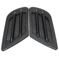 2Pcs Universal Car Bonnet Engine Cover Carbon Fiber Air Intake Flow Side Fender Vent Hood Scoop Stic