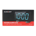 Digital Alarm Clock for Bedrooms with FM Radio Dual Alarms 6.7`` LED Screen USB Port for Charging 4