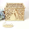 Wooden Card Box Wedding Advice Wishing Box with Lock Gift Wedding Party Favor