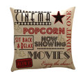 4PCS Linen Sofa Car Home Movie Theater Cinema Pillow Case Cushion Cover