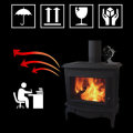 IPRee 4 Blades Fireplace Fan Thermal Heat Power Stove Fan Wood Burner Fan Heat Power Fan Rotatable