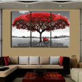 3Pcs Large Red Tree Canvas Print Art Paintings Picture Modern Home Decor