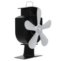 IPRee 5 Blades Fireplace Fan Thermal Heat Power Stove Fan Wood Burner Fan