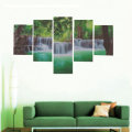 Rimless Landscapes Green Waterfalls High Definition Spray Paintings For Room Decorations