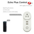 MoesHouse US Zig Bee Dual USB Smart WiFi Socket Plug App Remote Control Echo Plus Voice Control Work
