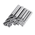 Drillpro 6pcs 3/16-1/2 Inch Imperial Milling Cutter 4 Flutes Spiral CNC End Mill Cutter