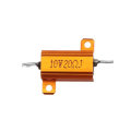 3pcs RX24 10W 20R 20RJ Metal Aluminum Case High Power Resistor Golden Metal Shell Case Heatsink Resi