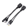 10pcs  POE Adapter Cable Tape Screened POE Switch Cable POE Splitter Injector Power Supply 12V Synth