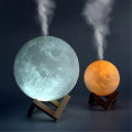 880ML 3D LED Night Light Air Humidifier Moon Lamp