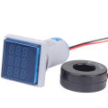 3pcs Geekcreit 3 in 1 AC 60-500V 100A Square Blue LED Digital Voltmeter Ammeter Hertz Meter Signal