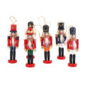 6pcs 12cm Wooden Nutcracker Doll Soldier Christmas Ornaments Xmas Gifts Decorations
