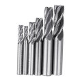 Drillpro 6pcs 3/16-1/2 Inch Imperial Milling Cutter 4 Flutes Spiral CNC End Mill Cutter